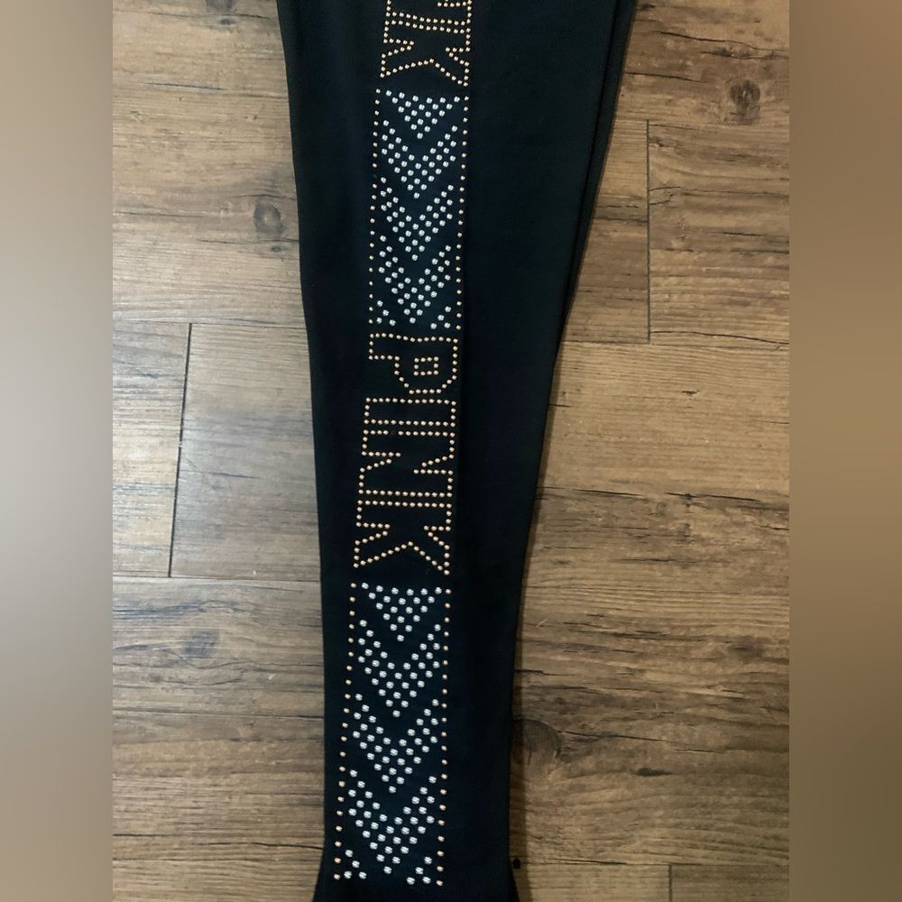 PINK VS STUD BLING LEGGINGS L - Picture 2 of 5